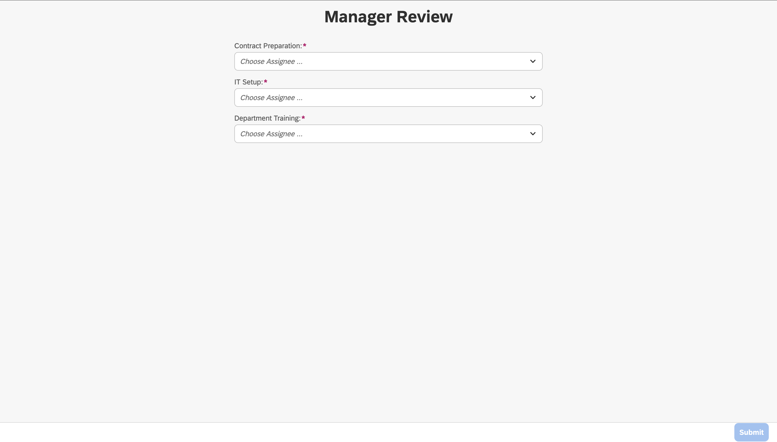 assigning owners form